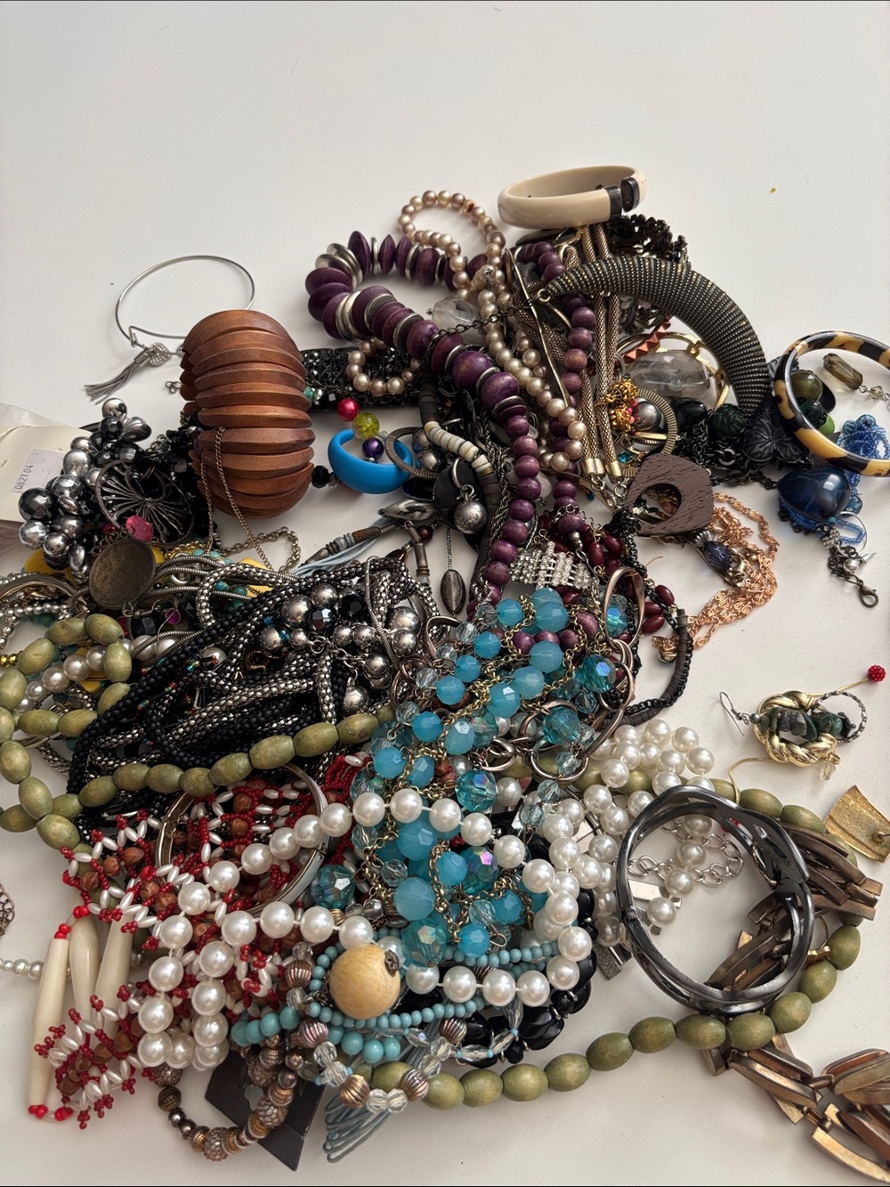 4 LBS Craft Jewelry Lot Broken Craft Harvest Repurpose Salvage Scrap Damaged